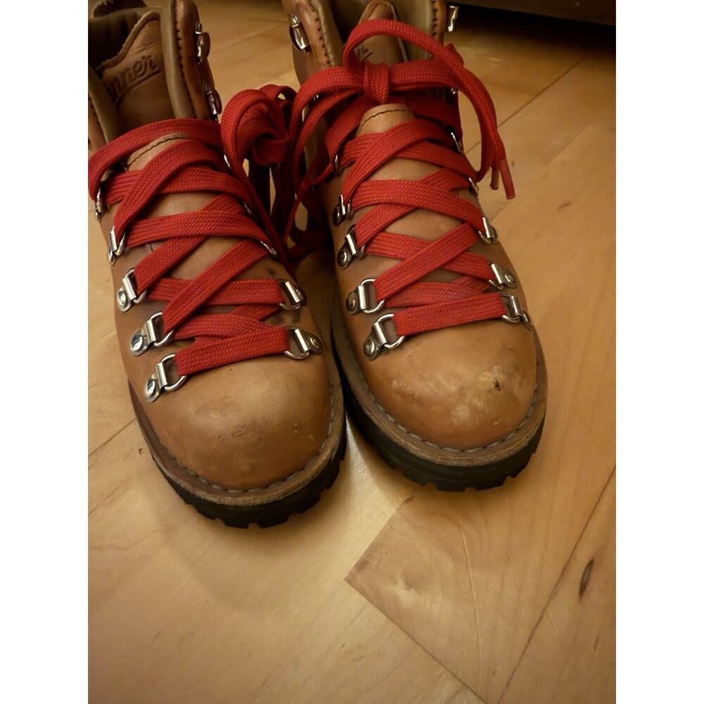 Danner Mountain Light Cascade LT Hiking Boots Brown Leather Red Laces M 6.5 - Picture 3 of 5